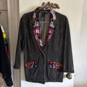 Black Sequin-Embellished Jacket
